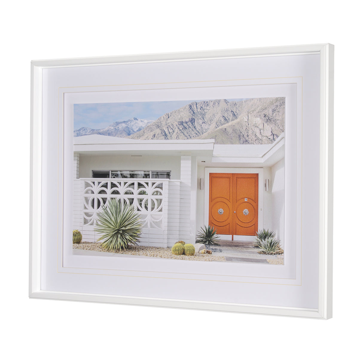 Palm Springs Villa Puerta Naranja Irene Suchocki Hand Embellished Framed Photo Art Print Matted unde from Mercana - Luna Furniture