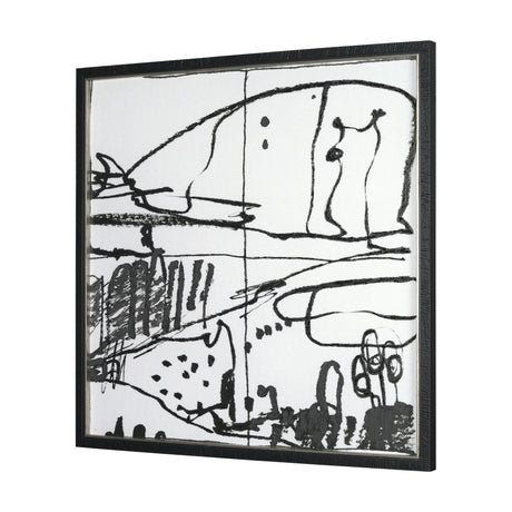 Lost Treasure Map III by Mercana Studio a Hand Embellished Textured Framed Art Print from Mercana - Luna Furniture