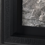 Pewter Leaves I by Morgan McLaren a Framed Art Print Matted under Glass from Mercana - Luna Furniture