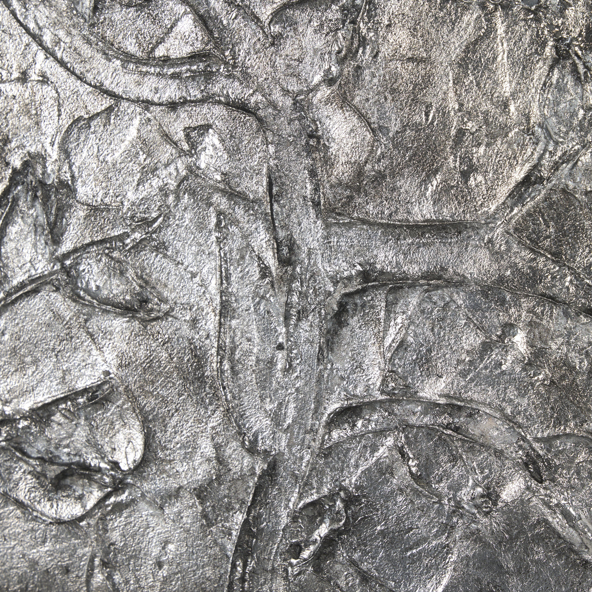 Pewter Leaves I by Morgan McLaren a Framed Art Print Matted under Glass from Mercana - Luna Furniture
