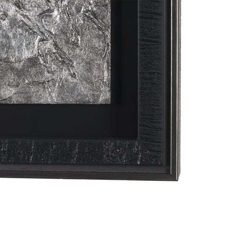 Pewter Leaves II by Morgan McLaren a Framed Art Print Matted under Glass from Mercana - Luna Furniture