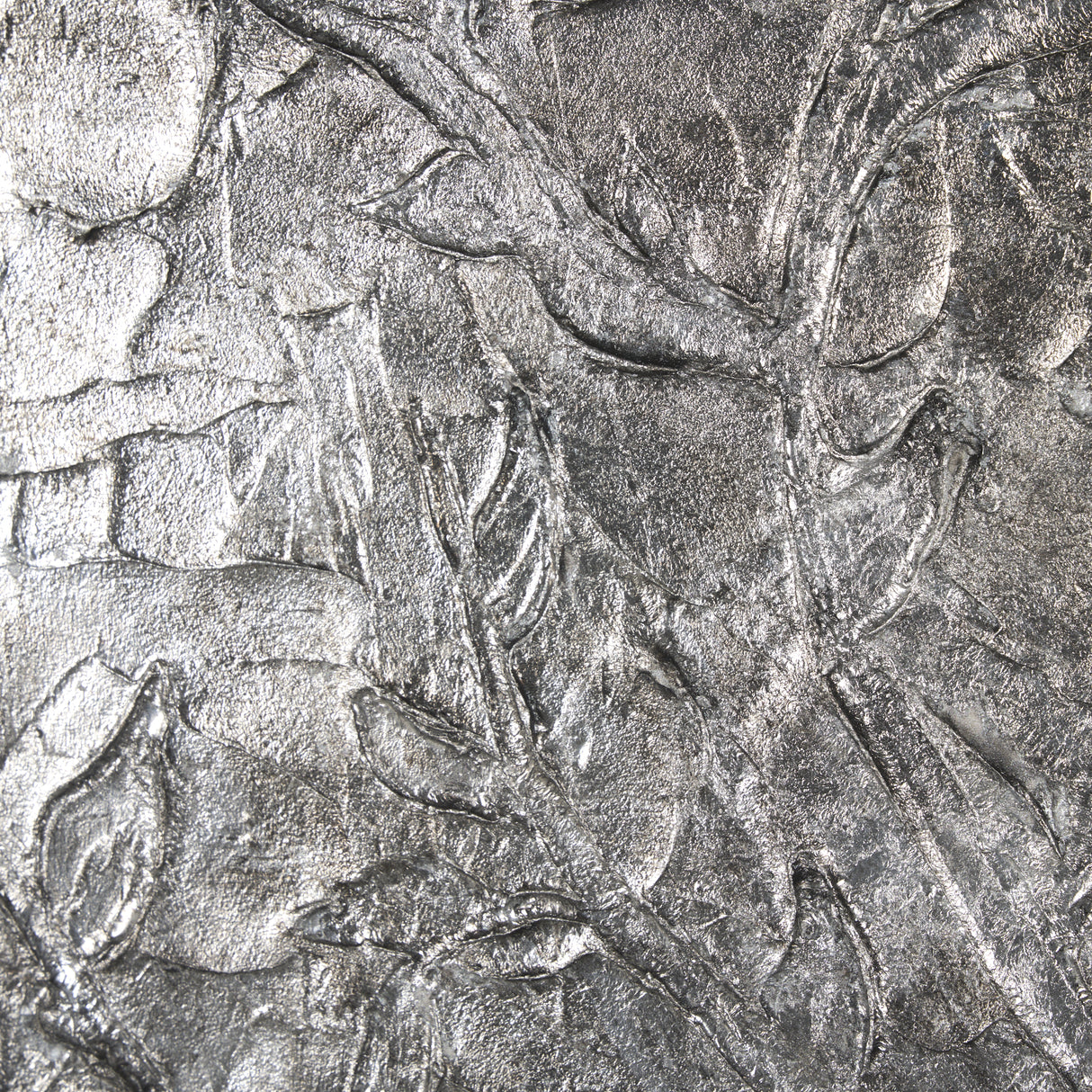 Pewter Leaves II by Morgan McLaren a Framed Art Print Matted under Glass from Mercana - Luna Furniture