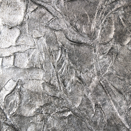 Pewter Leaves III by Morgan McLaren a Framed Art Print Matted under Glass from Mercana - Luna Furniture