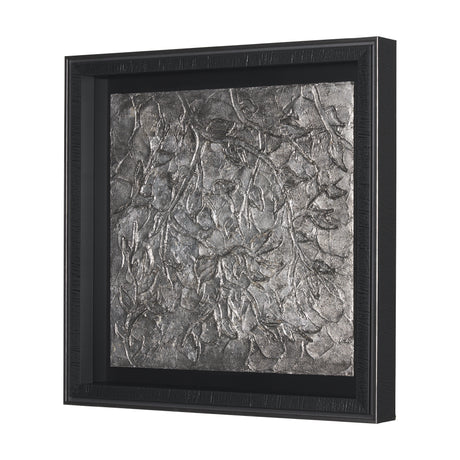 Pewter Leaves IV by Morgan McLaren a Framed Art Print Matted under Glass from Mercana - Luna Furniture