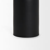 Qamra Short Black Metal Pillar Candle Holder from Mercana - Luna Furniture