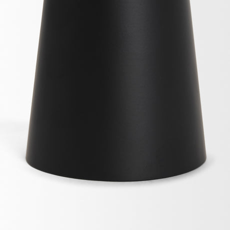 Quadir Medium Matte Black Metal Candle Holder from Mercana - Luna Furniture