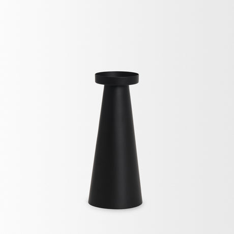 Quadir Tall Matte Black Metal Candle Holder from Mercana - Luna Furniture