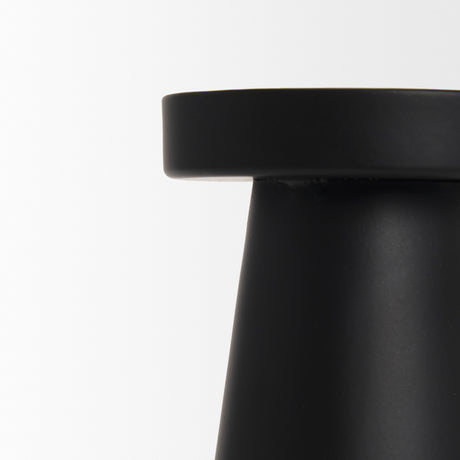 Quadir Tall Matte Black Metal Candle Holder from Mercana - Luna Furniture