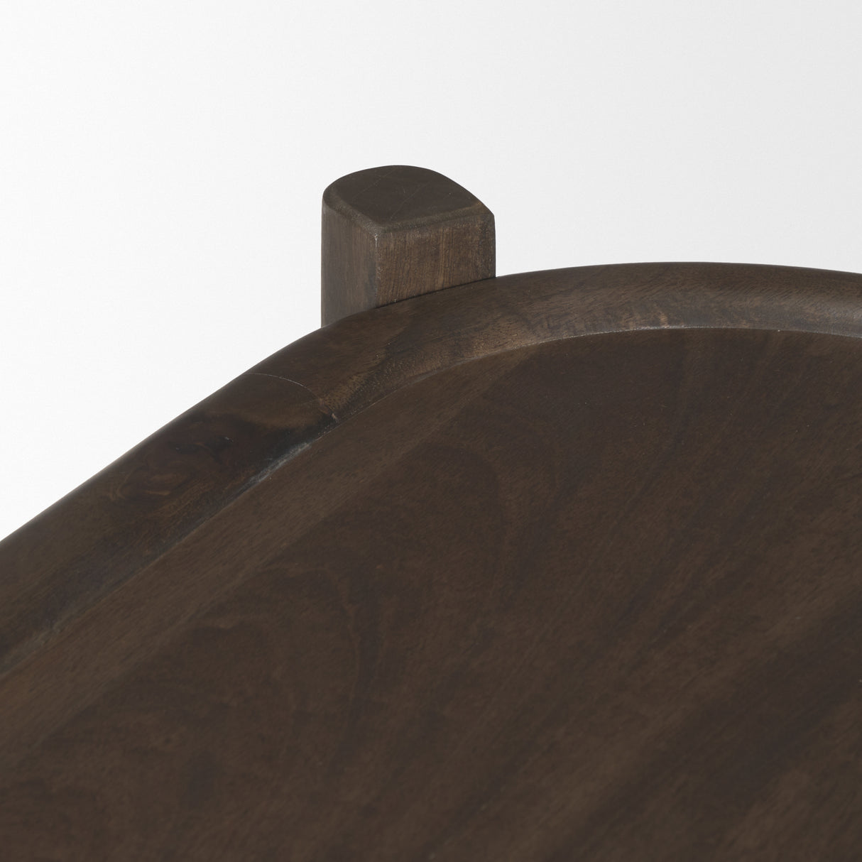 Romi Dark Brown Wood w/ 3 Shelves Oval Console Table from Mercana - Luna Furniture