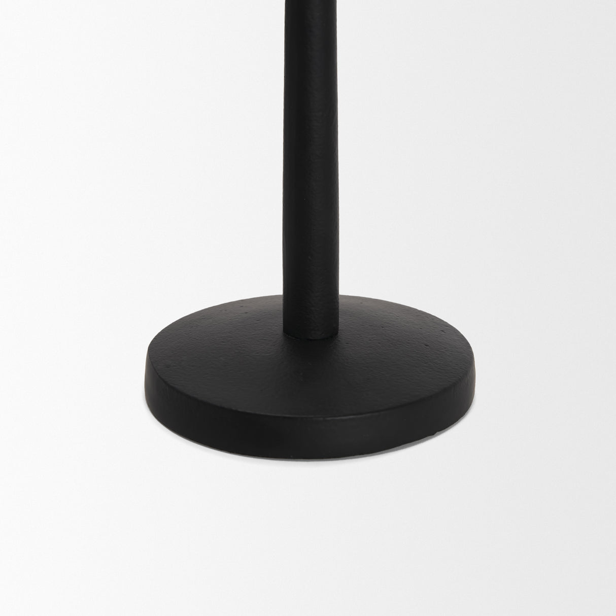 Qwin Matte Black Cast Aluminum Short Candle Holder from Mercana - Luna Furniture