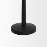 Qwin Matte Black Cast Aluminum Short Candle Holder from Mercana - Luna Furniture