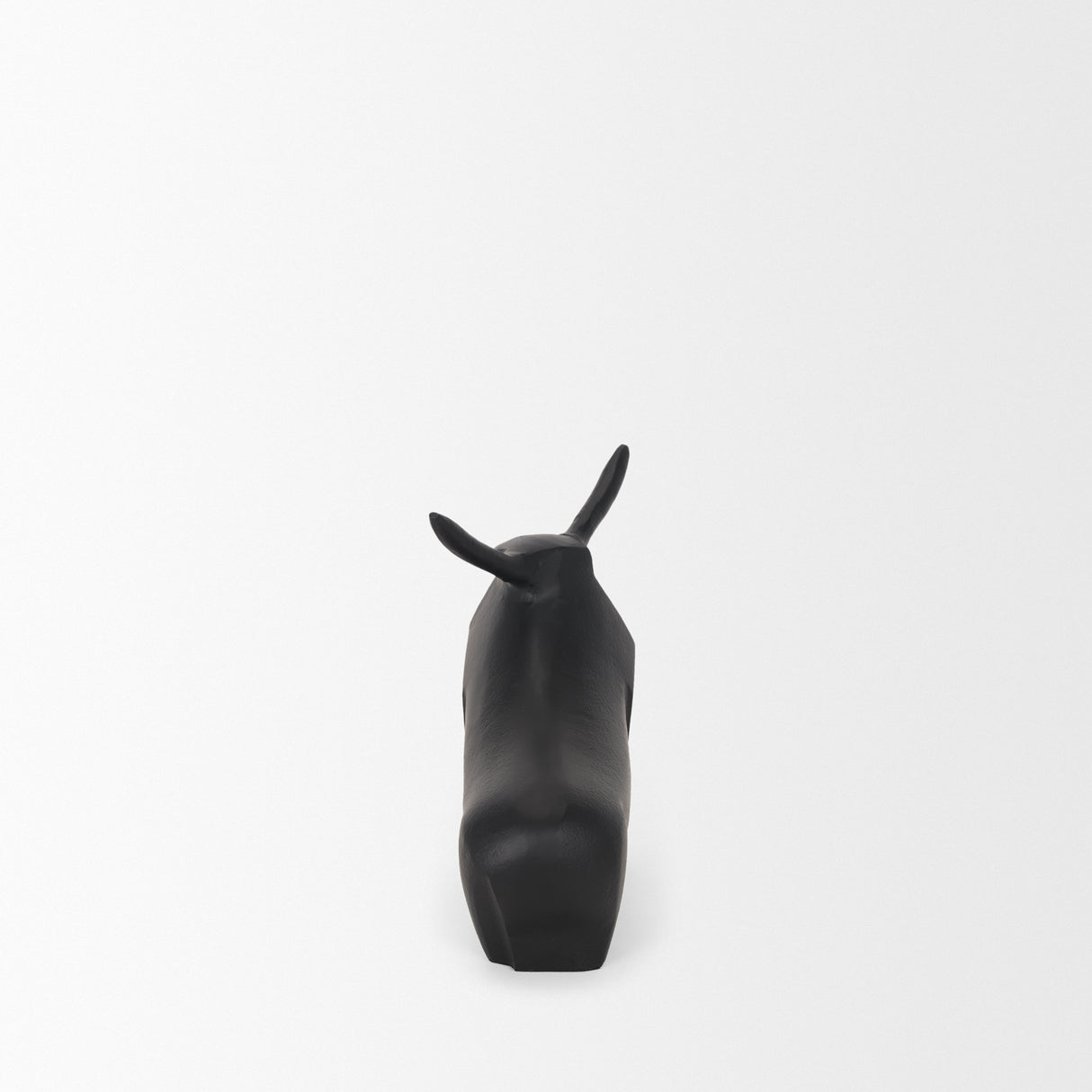 Radu Small Matte Black Metal Bull Decorative Object from Mercana - Luna Furniture
