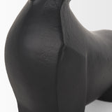 Radu Small Matte Black Metal Bull Decorative Object from Mercana - Luna Furniture