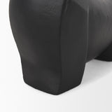 Radu Small Matte Black Metal Bull Decorative Object from Mercana - Luna Furniture