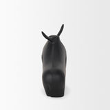 Radu Large Matte Black Metal Bull Decorative Object from Mercana - Luna Furniture