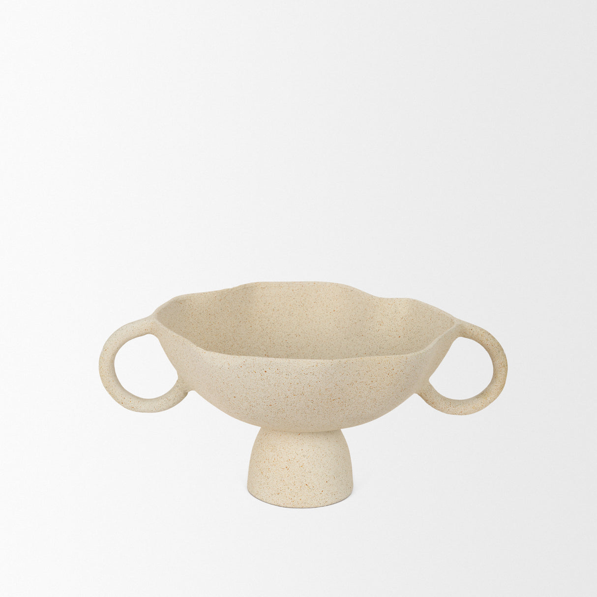 Radka Beige Textured Small Metal Decorative Bowl from Mercana - Luna Furniture