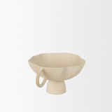 Radka Beige Textured Small Metal Decorative Bowl from Mercana - Luna Furniture