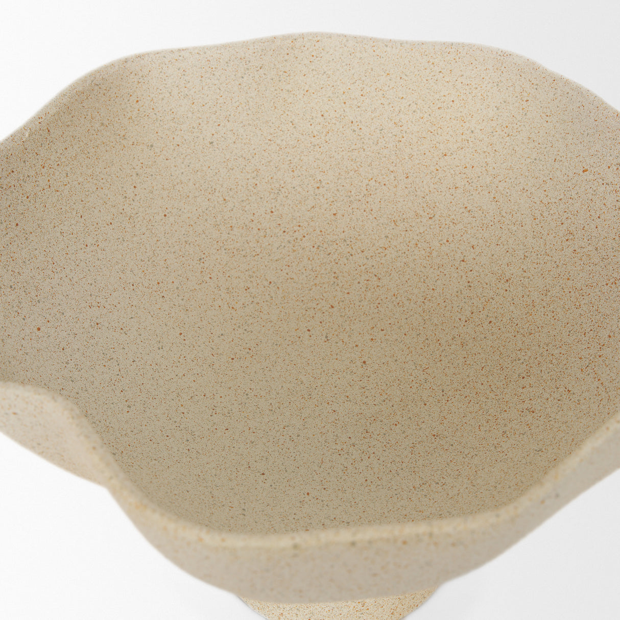 Radka Beige Textured Small Metal Decorative Bowl from Mercana - Luna Furniture