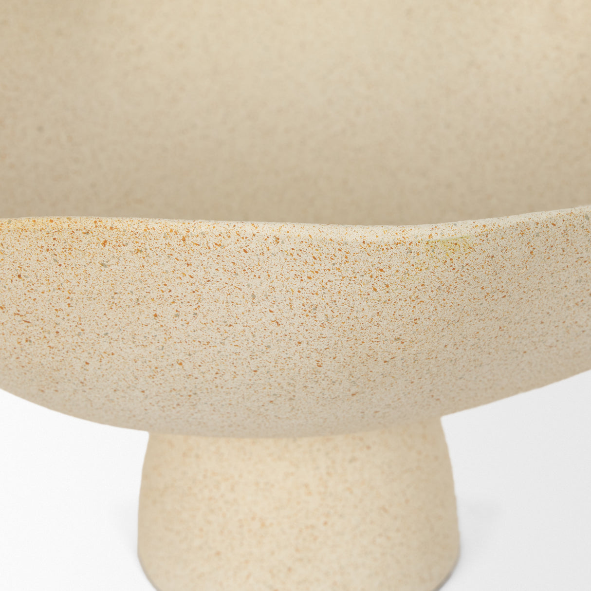 Radka Beige Textured Large Metal Decorative Bowl from Mercana - Luna Furniture