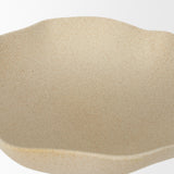 Radka Beige Textured Large Metal Decorative Bowl from Mercana - Luna Furniture