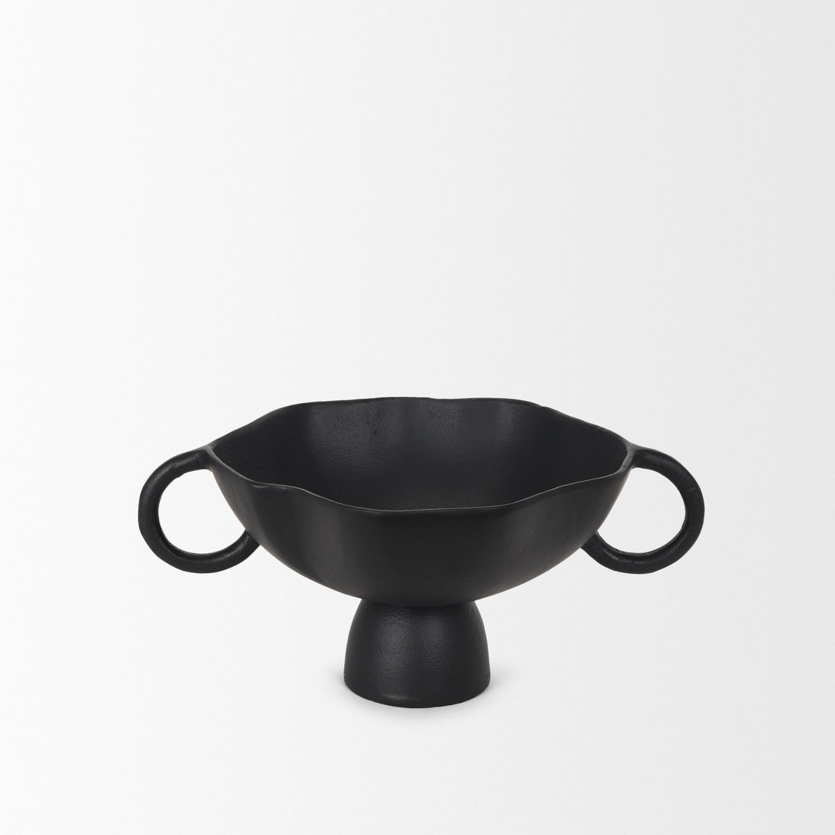 Radka Small Matte Black Metal Decorative Bowl from Mercana - Luna Furniture