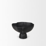 Radka Small Matte Black Metal Decorative Bowl from Mercana - Luna Furniture