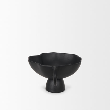 Radka Small Matte Black Metal Decorative Bowl from Mercana - Luna Furniture