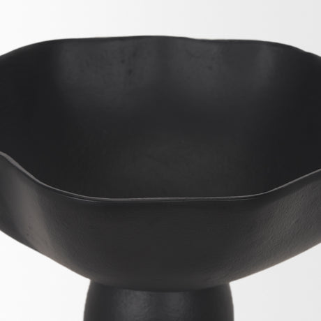 Radka Small Matte Black Metal Decorative Bowl from Mercana - Luna Furniture