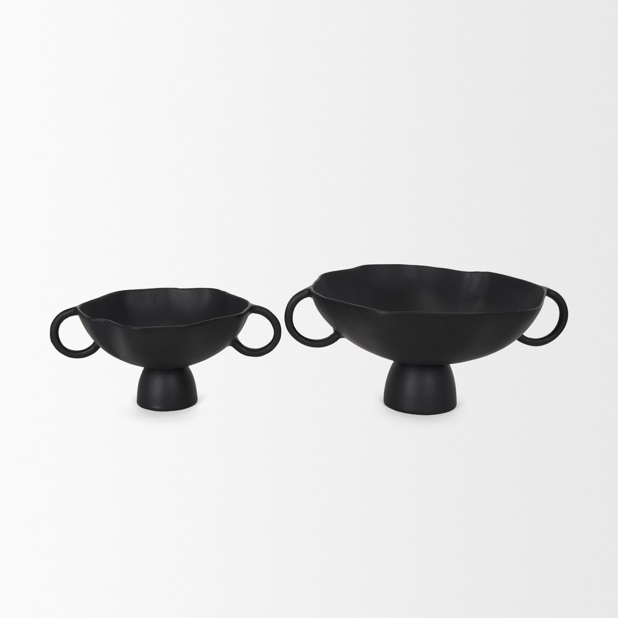 Radka Small Matte Black Metal Decorative Bowl from Mercana - Luna Furniture