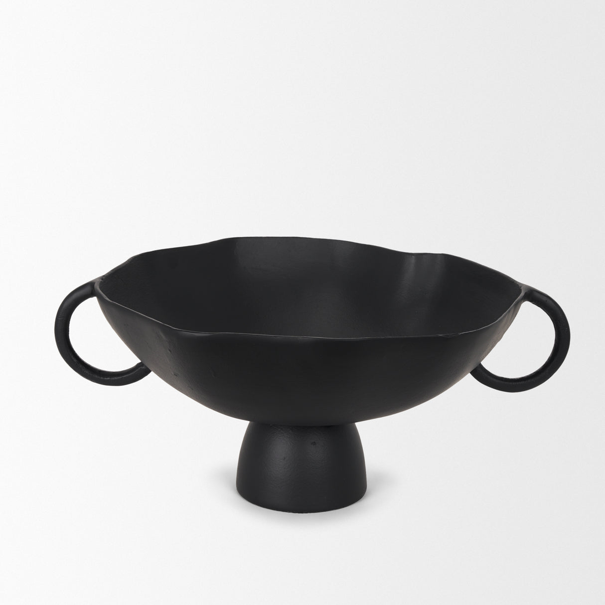 Radka Large Matte Black Metal Decorative Bowl from Mercana - Luna Furniture