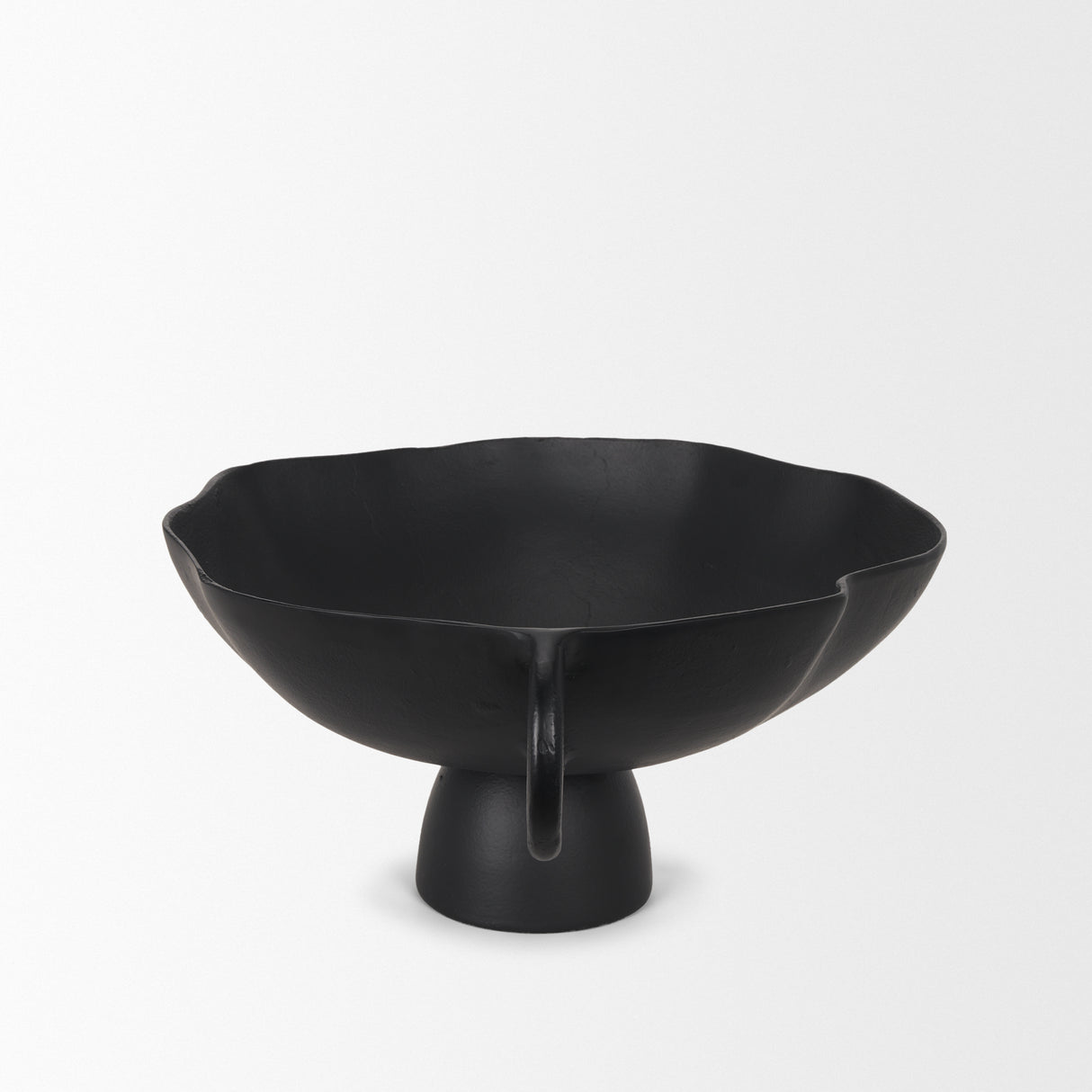 Radka Large Matte Black Metal Decorative Bowl from Mercana - Luna Furniture