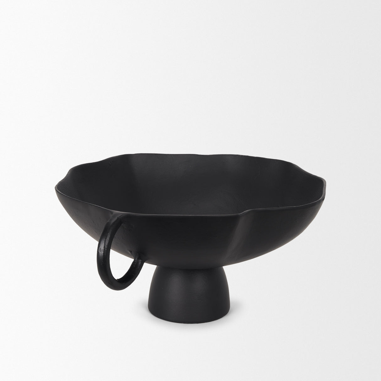 Radka Large Matte Black Metal Decorative Bowl from Mercana - Luna Furniture