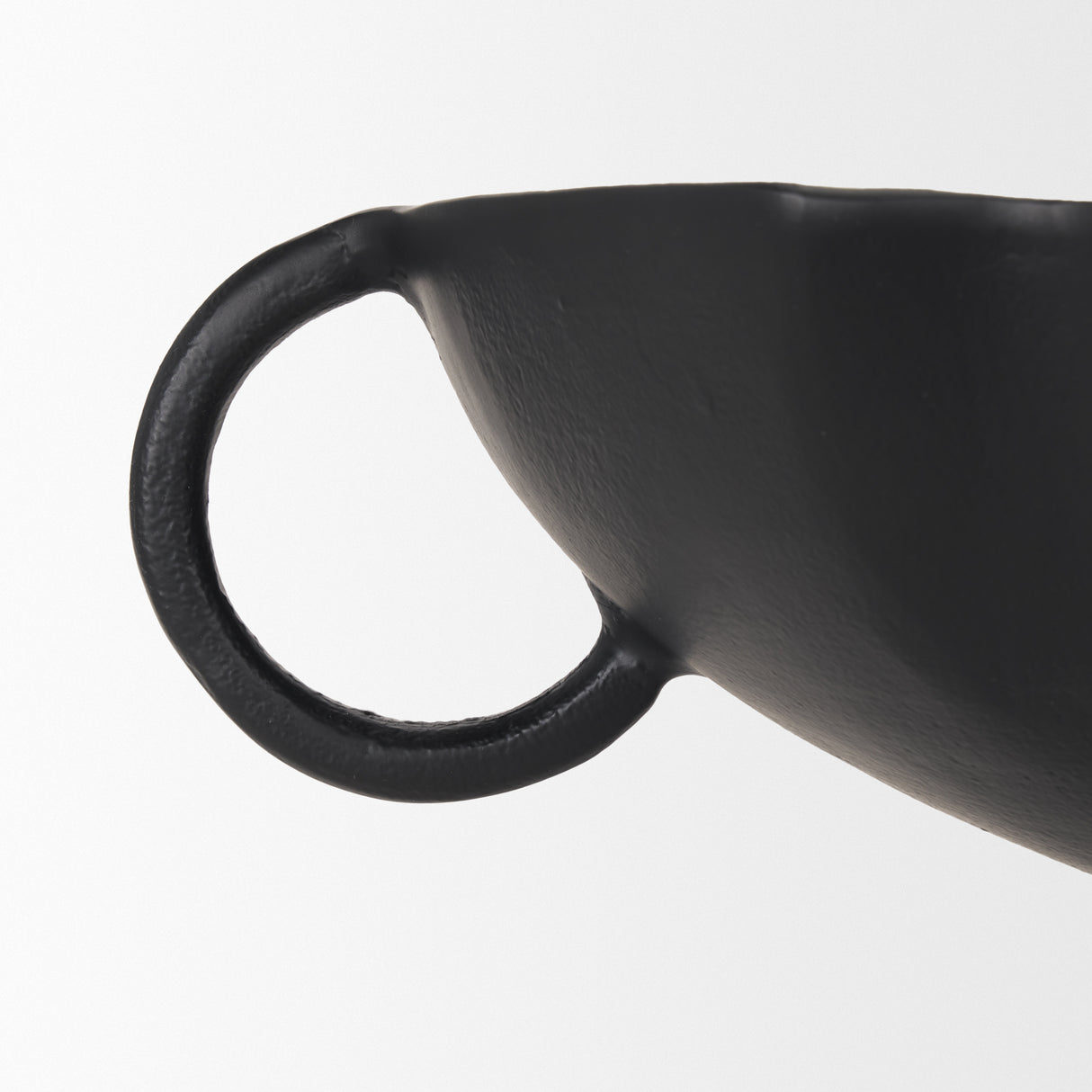 Radka Large Matte Black Metal Decorative Bowl from Mercana - Luna Furniture