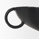 Radka Large Matte Black Metal Decorative Bowl from Mercana - Luna Furniture