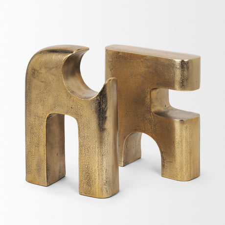 Renni Antiqued Brass Large Decorative Sculpture from Mercana - Luna Furniture
