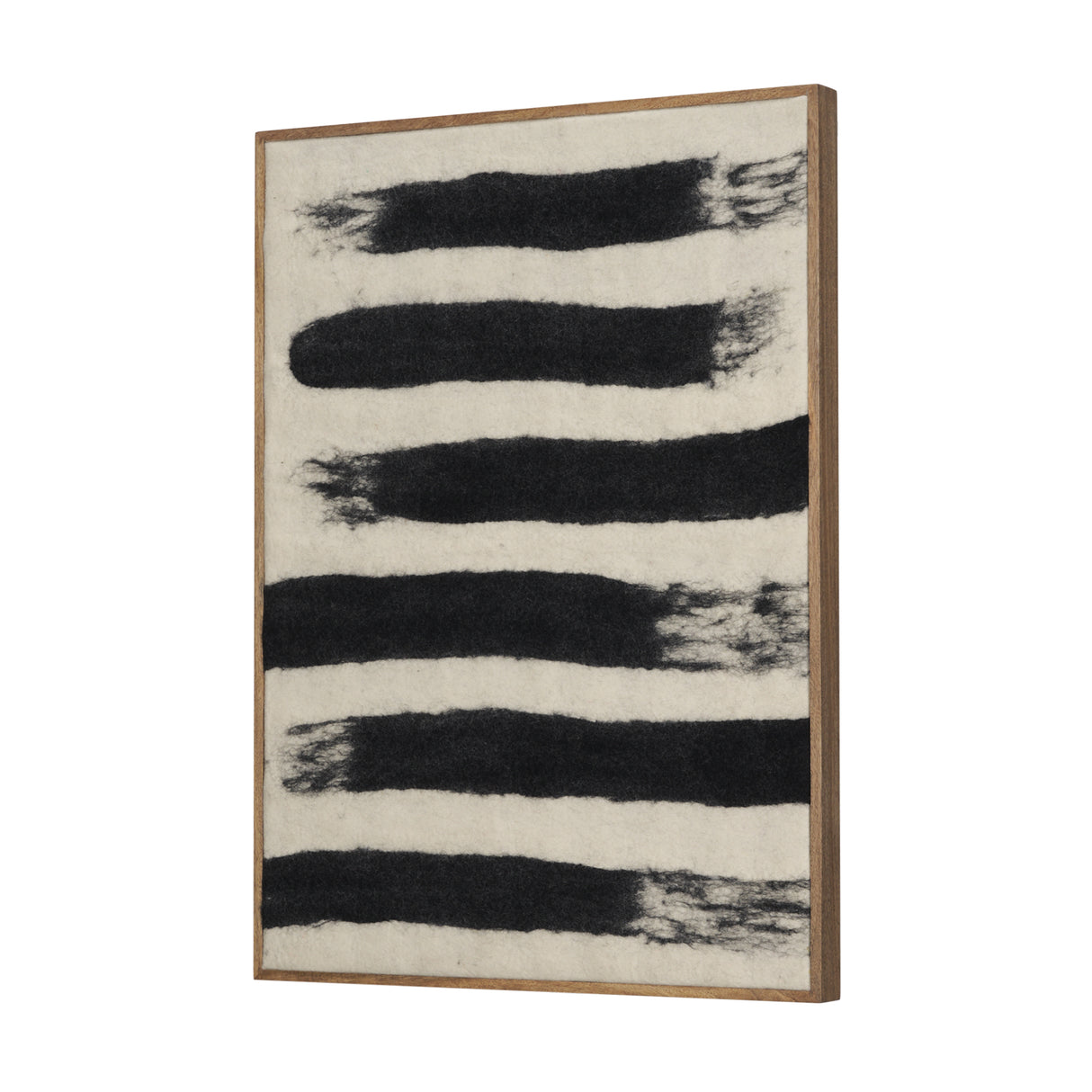 Rollins Small Cream w/ Black Stripes Wool Framed Art from Mercana - Luna Furniture