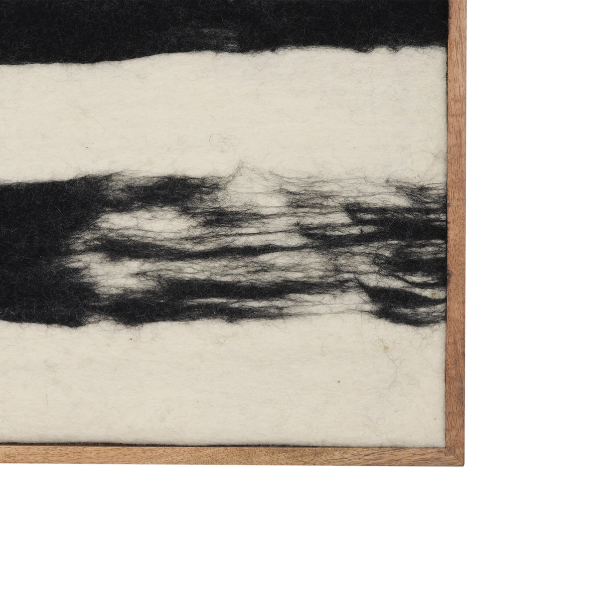 Rollins Small Cream w/ Black Stripes Wool Framed Art from Mercana - Luna Furniture