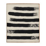 Rollins Large Cream w/ Black Stripes Wool Framed Art from Mercana - Luna Furniture