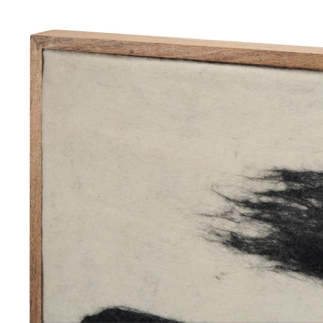 Rollins Large Cream w/ Black Stripes Wool Framed Art from Mercana - Luna Furniture