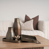 Varun Square Antiqued Brass Metal Tray (Set of 2) from Mercana - Luna Furniture