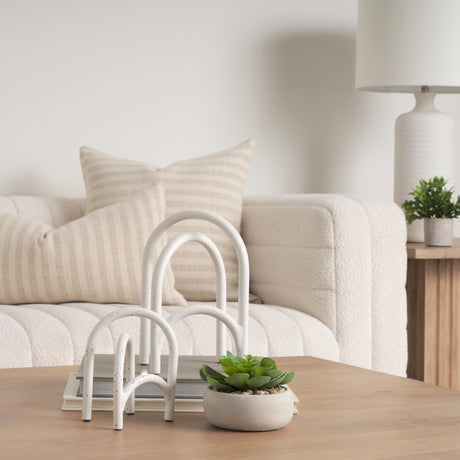 Springe White & Gray Speckled Arch Decorative Object (Set of 2) from Mercana - Luna Furniture