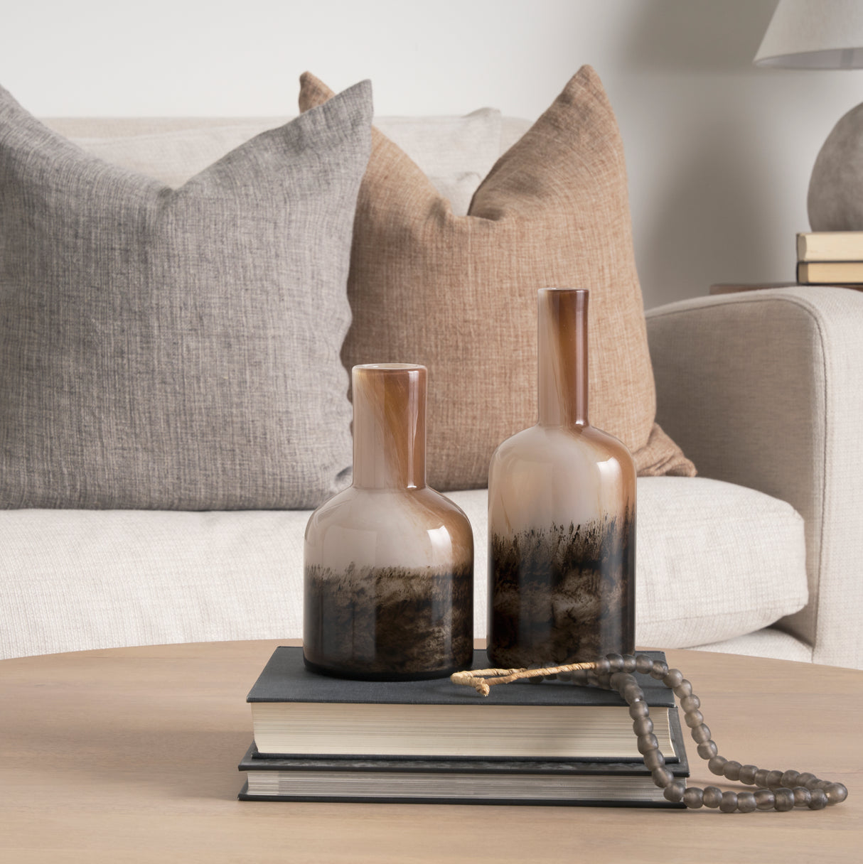 Marans Tall Amber Multi-Color Glass Vase from Mercana - Luna Furniture