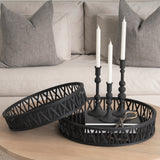 Haute Large Matte Black Blown Glass Candlestick from Mercana - Luna Furniture
