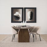 Shannon Dining Chair w/ Oatmeal Fabric & Matte Black Metal, Set of 2 from Mercana - Luna Furniture