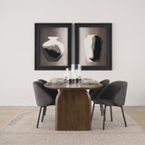 Shannon Dining Chair w/ Gray Fabric & Matte Black Metal, Set of 2 from Mercana - Luna Furniture
