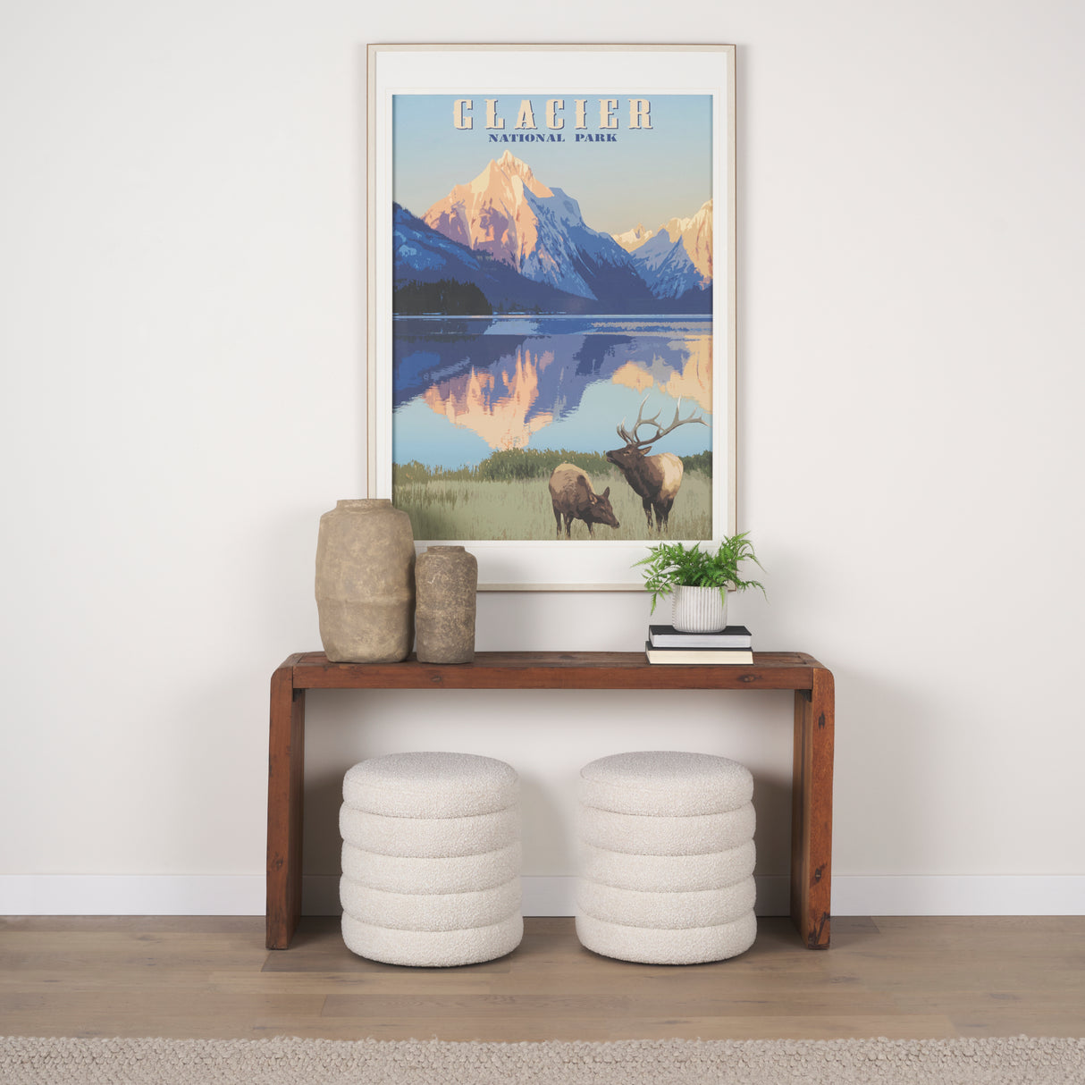 National Park - Glacier by Mark Chandon a Framed Art Print Matted under Glass from Mercana - Luna Furniture