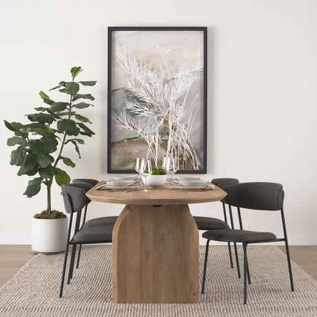Corey Dining Chair w/ Gray Fabric & Matte Black Metal, Set of 2 from Mercana - Luna Furniture