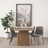 Eve Dining Chair w/ Gray Fabric & Matte Black Metal, Set of 2 from Mercana - Luna Furniture