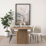 Eve Dining Chair w/ Cream Boucle Fabric & Matte Black Metal, Set of 2 from Mercana - Luna Furniture