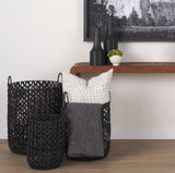 Jayden Cream w/ Black Print Linen Square Decorative Pillow Cover from Mercana - Luna Furniture